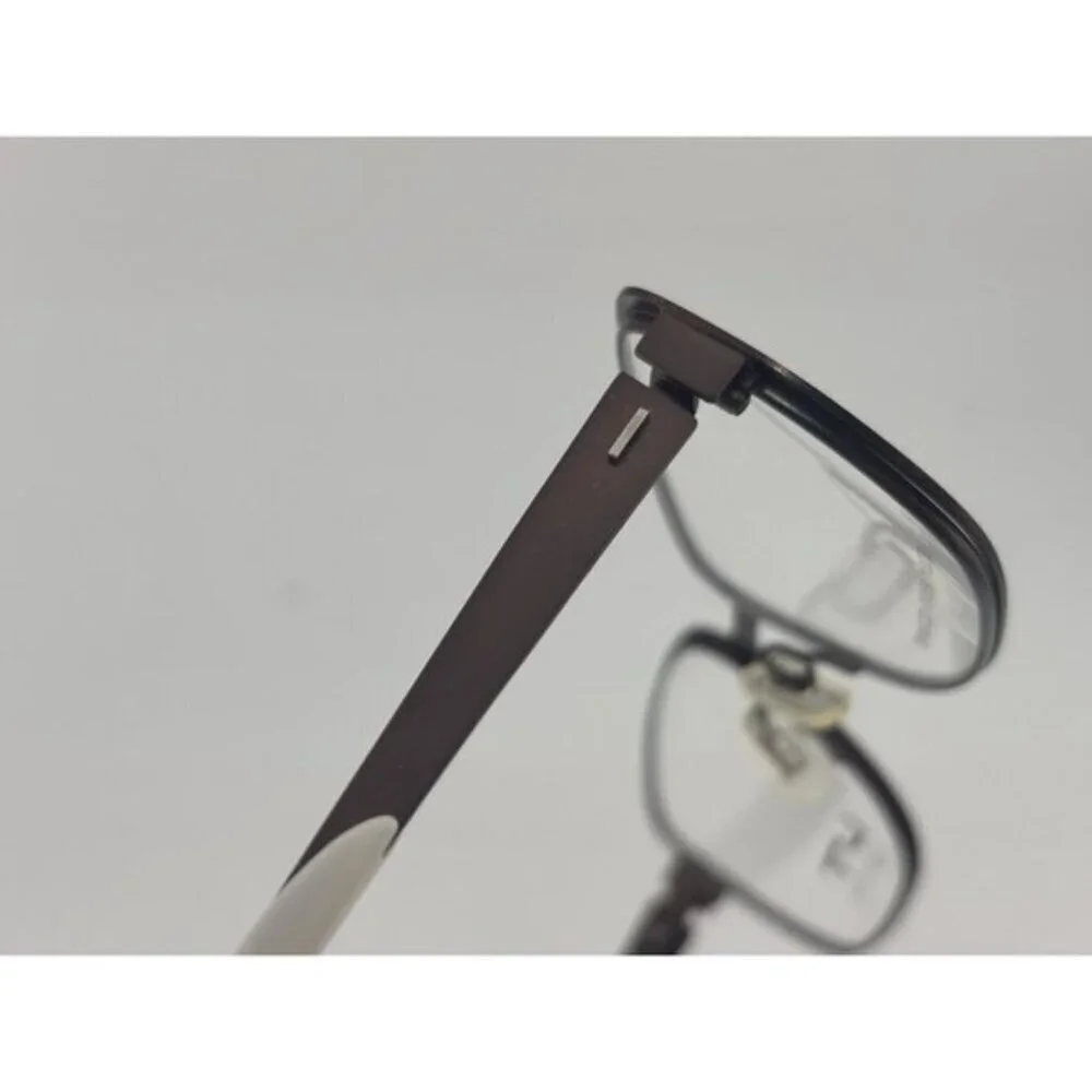 LIGHTEC - 7009L 54-15-135 MW 015 Brown & White Glasses Frames - Picture 7 of 8